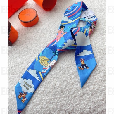 Hermes Twilly Silk Scarf 5x86cm 240221 24 2024