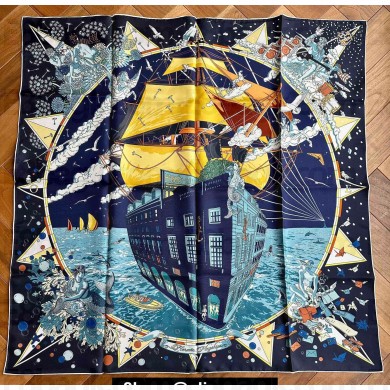 Hermes scarf 90x90cm in silk twill Top Quality 15 2024