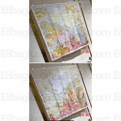 Hermes scarf 90x90cm in silk twill Top Quality 04 2024