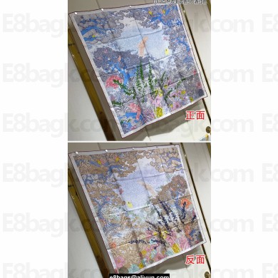 Hermes scarf 90x90cm in silk twill Top Quality 03 2024