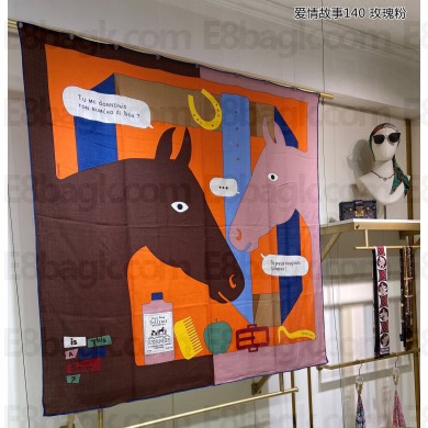 Hermes Shawl 140 Scarf in cashmere and silk 140x140cm Top Quality 137 2024
