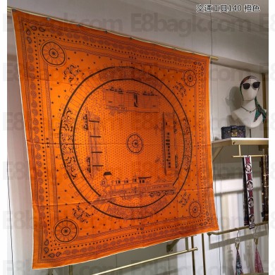 Hermes Shawl 140 Scarf in cashmere and silk 140x140cm Top Quality 22 2024