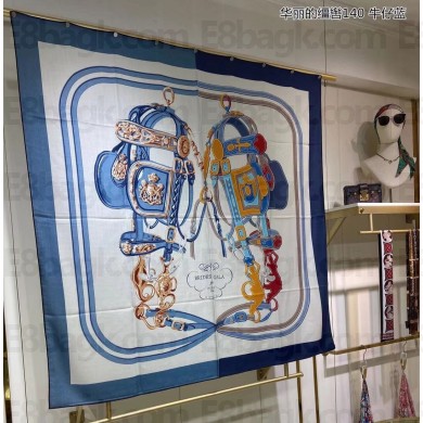Hermes Shawl 140 Scarf in cashmere and silk 140x140cm Top Quality 52 2024