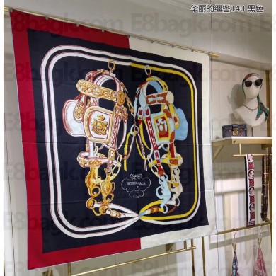 Hermes Shawl 140 Scarf in cashmere and silk 140x140cm Top Quality 55 2024