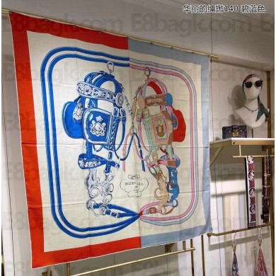 Hermes Shawl 140 Scarf in cashmere and silk 140x140cm Top Quality 56 2024