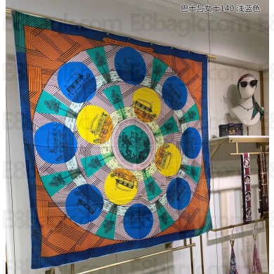 Hermes Shawl 140 Scarf in cashmere and silk 140x140cm Top Quality 08 2024