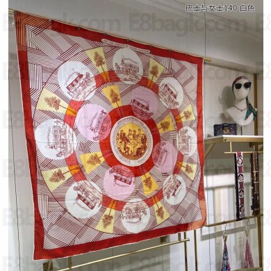 Hermes Shawl 140 Scarf in cashmere and silk 140x140cm Top Quality 10 2024