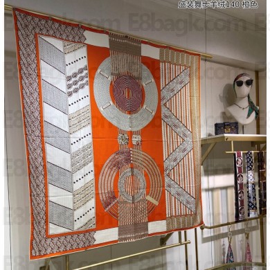 Hermes Shawl 140 Scarf in cashmere and silk 140x140cm Top Quality 158 2024