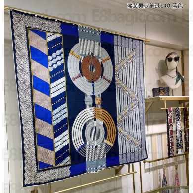 Hermes Shawl 140 Scarf in cashmere and silk 140x140cm Top Quality 161 2024