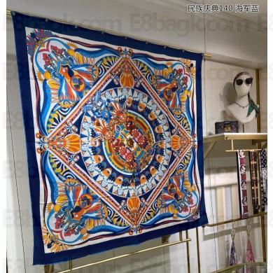 Hermes Shawl 140 Scarf in cashmere and silk 140x140cm Top Quality 164 2024