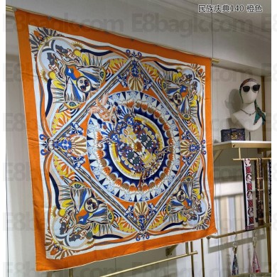 Hermes Shawl 140 Scarf in cashmere and silk 140x140cm Top Quality 165 2024
