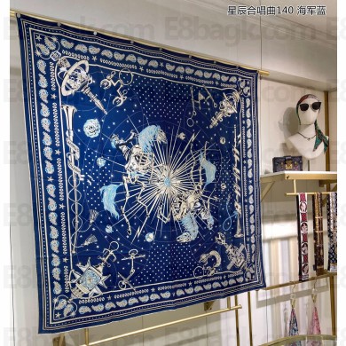Hermes Shawl 140 Scarf in cashmere and silk 140x140cm Top Quality 149 2024