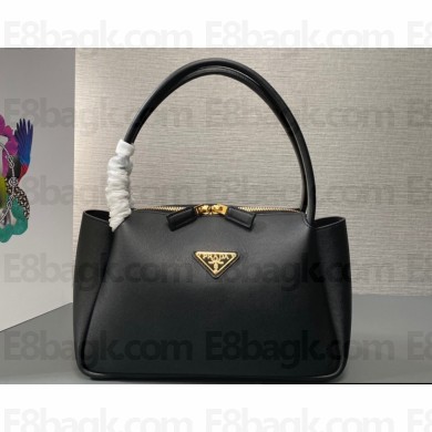 Prada Medium leather handbag 1BA444 Black 2024