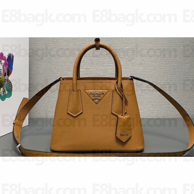 Prada Double leather mini bag 1BG443 Brown 2024