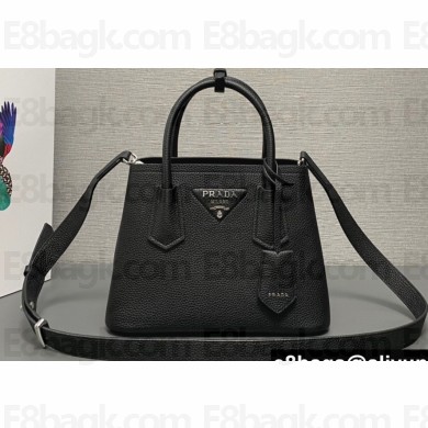 Prada Double leather mini bag 1BG443 Black 2024