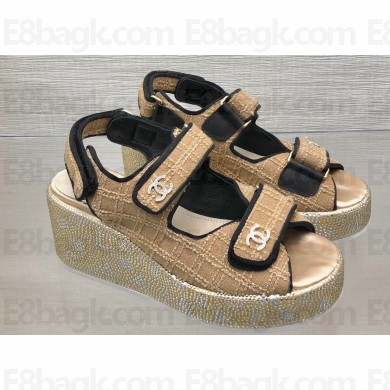 Chanel Strass Heel CC Logo Platform Sandals 03 2024
