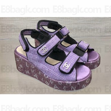 Chanel Strass Heel CC Logo Platform Sandals 04 2024