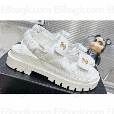 Chanel  CC Logo Platform Beach Sandals 01 2024
