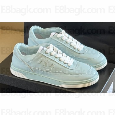 Chanel CC Logo Calfskin Sneakers G39978 Green 2024