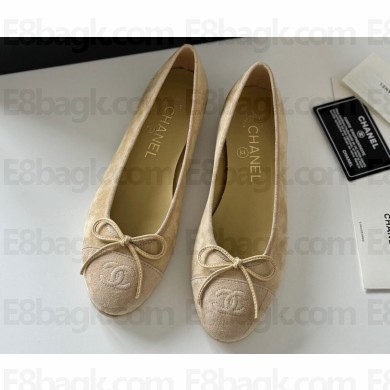 Chanel Suede Calfskin Ballet flats G02819 Beige 2024
