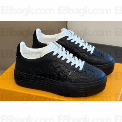 Louis Vuitton LV Groovy Platform Sneakers Monogram-debossed calf leather Black 2024
