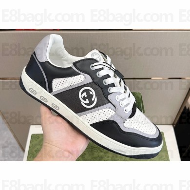 Gucci Leather Men's Basket Sneakers with Interlocking G 02 2024