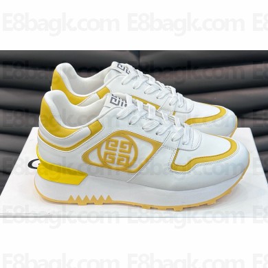 Givenchy Calfskin GIV 1 G4 Men's Sneakers White/Yellow 2024