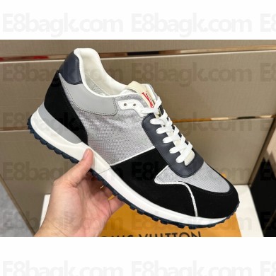 Louis Vuitton Monogram jacquard and suede calf leather Run Away Men's Sneakers Black 2024