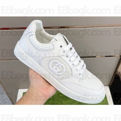 Gucci Leather Men's Basket Sneakers with Interlocking G 08 2024