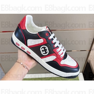 Gucci Leather Men's Basket Sneakers with Interlocking G 05 2024