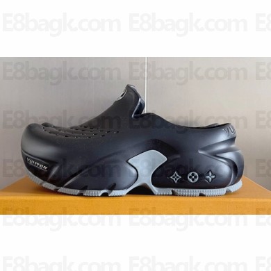 Louis Vuitton EVA rubber Men's LV Shark Clog Top Quality Black 2024