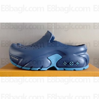 Louis Vuitton EVA rubber Men's LV Shark Clog Top Quality Blue 2024