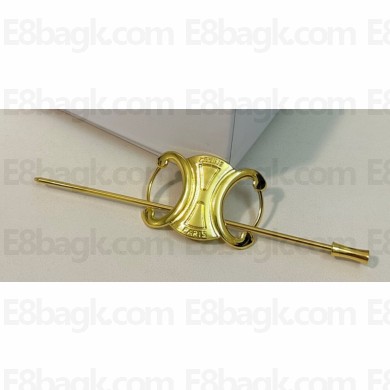 Celine Hair accessory In Brass Gold 2024