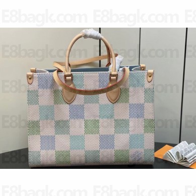 Louis Vuitton Damier Giant canvas OnTheGo MM Bag N40518 Pistachio 2024