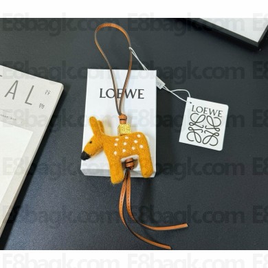 Loewe Deer charm in felt and calfskin
