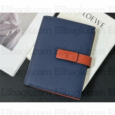 Loewe Medium vertical wallet in soft grained calfskin Blue