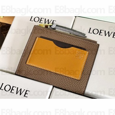 Loewe Large coin cardholder in soft grained calfskin Camel