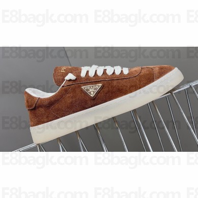 Prada Lane leather Women/Men Sneakers with enameled triangle 2EE394 06 2024