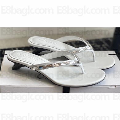 Cotemp Valeria Nubo Calfskin Leather Thong Sandals White 2024