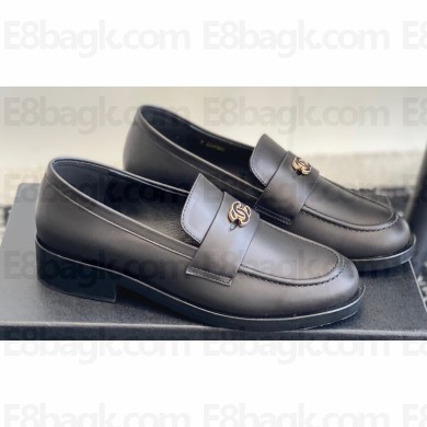 Chanel Calfskin Moccasins G45504 Black 2024