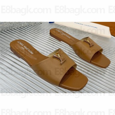 Louis Vuitton Calf leather LV Capri Flat Mules Brown 2024