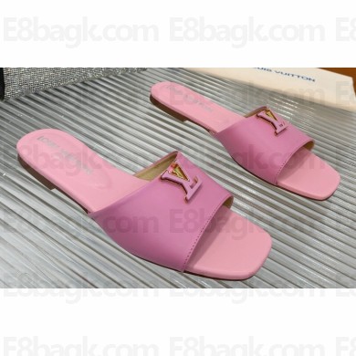 Louis Vuitton Calf leather LV Capri Flat Mules Pink 2024