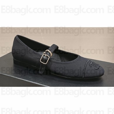 Chanel Cotton & Silk Mary Janes G45503 Black 2024