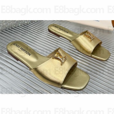 Louis Vuitton Calf leather LV Capri Flat Mules Gold 2024