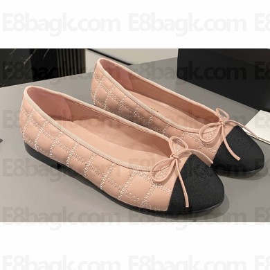 Chanel Lambskin, Embroidery & Grosgrain Ballet flats G45591 Black/Nude Pink 2024