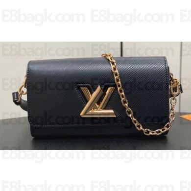 Louis Vuitton Epi grained cowhide leather Twist West Bag M24549 Black 2024