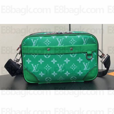 Louis Vuitton Taiga leather and Monogram canvas Alpha Messenger Bag M31014 Green 2024