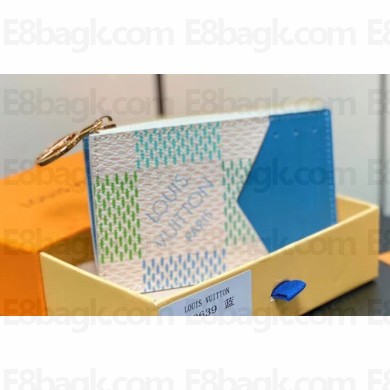 Louis Vuitton Damier Giant canvas Romy Card Holder N40639 Pistachio Green 2024