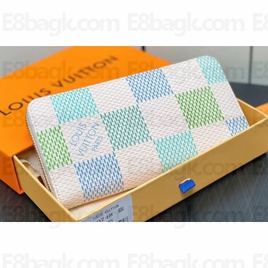 Louis Vuitton Damier Giant canvas Zippy Wallet N40748 Pistachio Green 2024