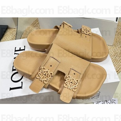 Loewe Ease Women/Men slides in goatskin Apricot 2024